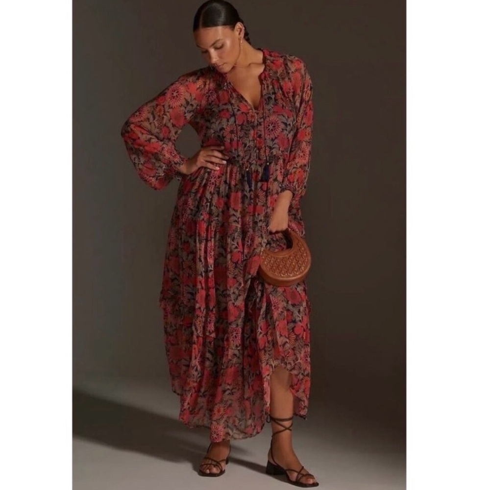 Anthropologie - The Maria Printed Chiffon Maxi Dress